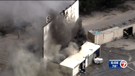 Firefighters extinguish blaze in flea market area of Lauderhill Swap Shop